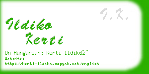 ildiko kerti business card